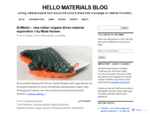 Tablet Screenshot of hellomaterialsblog.com